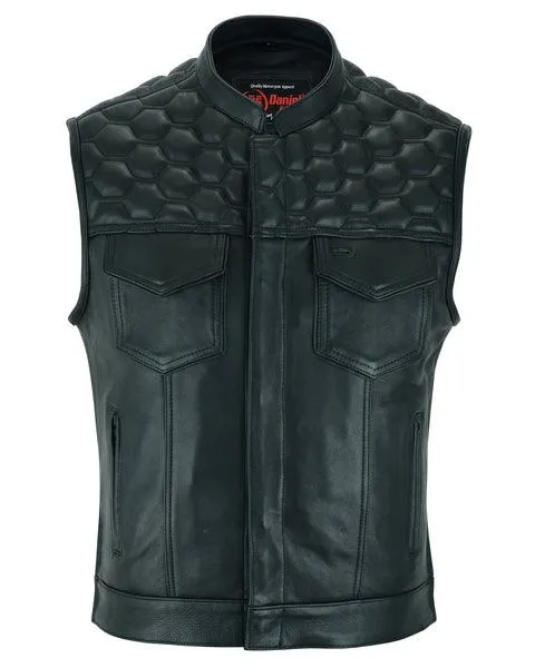 Diamond Cut Men's Motorcycle Leather Vest