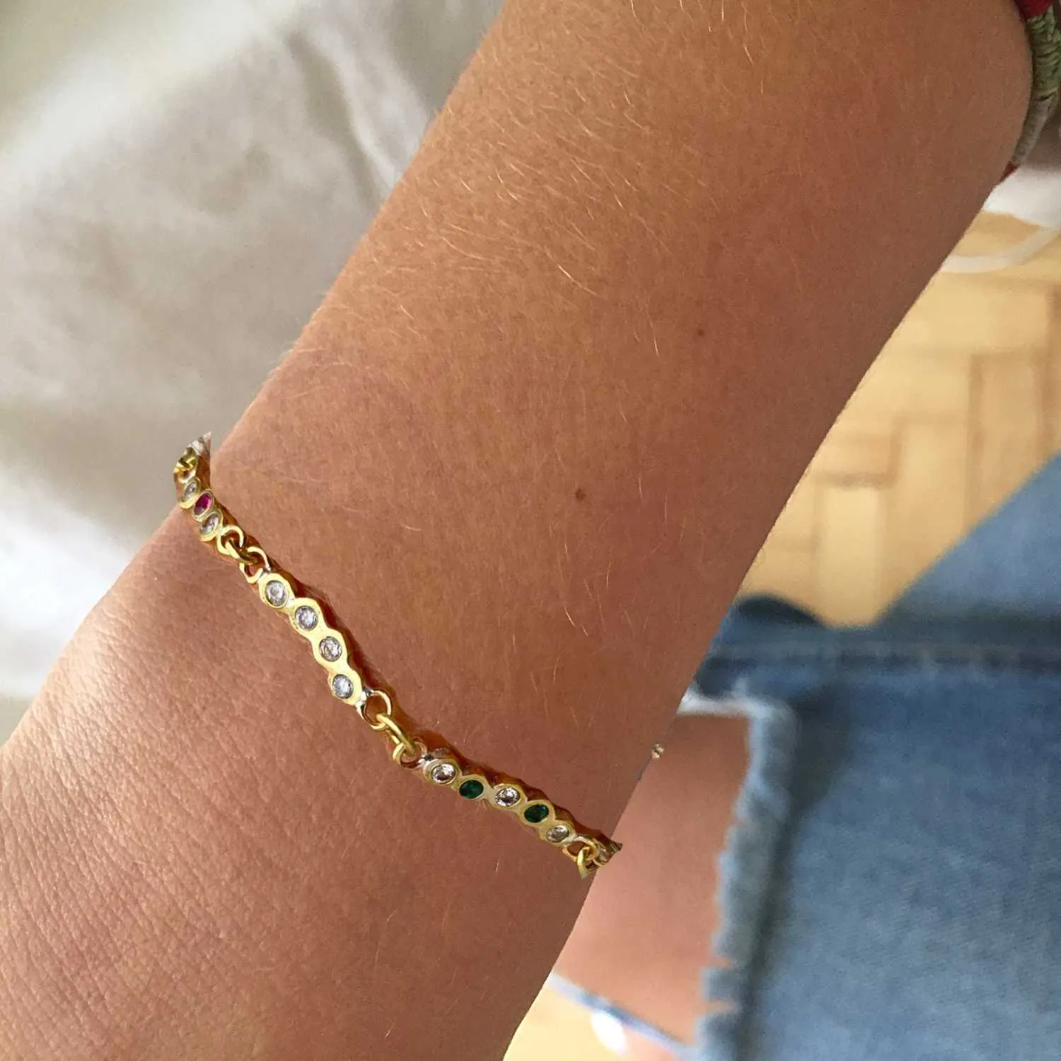Disco Dot Tennis Bracelet