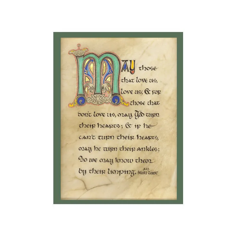 Double Matted Green 8 x 10 Celtic Cards