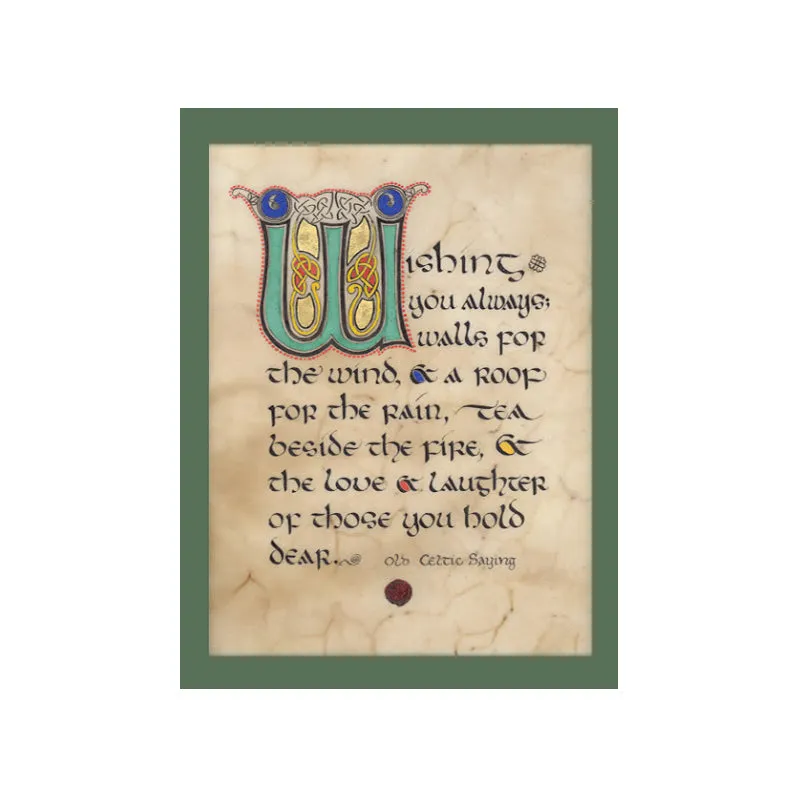 Double Matted Green 8 x 10 Celtic Cards