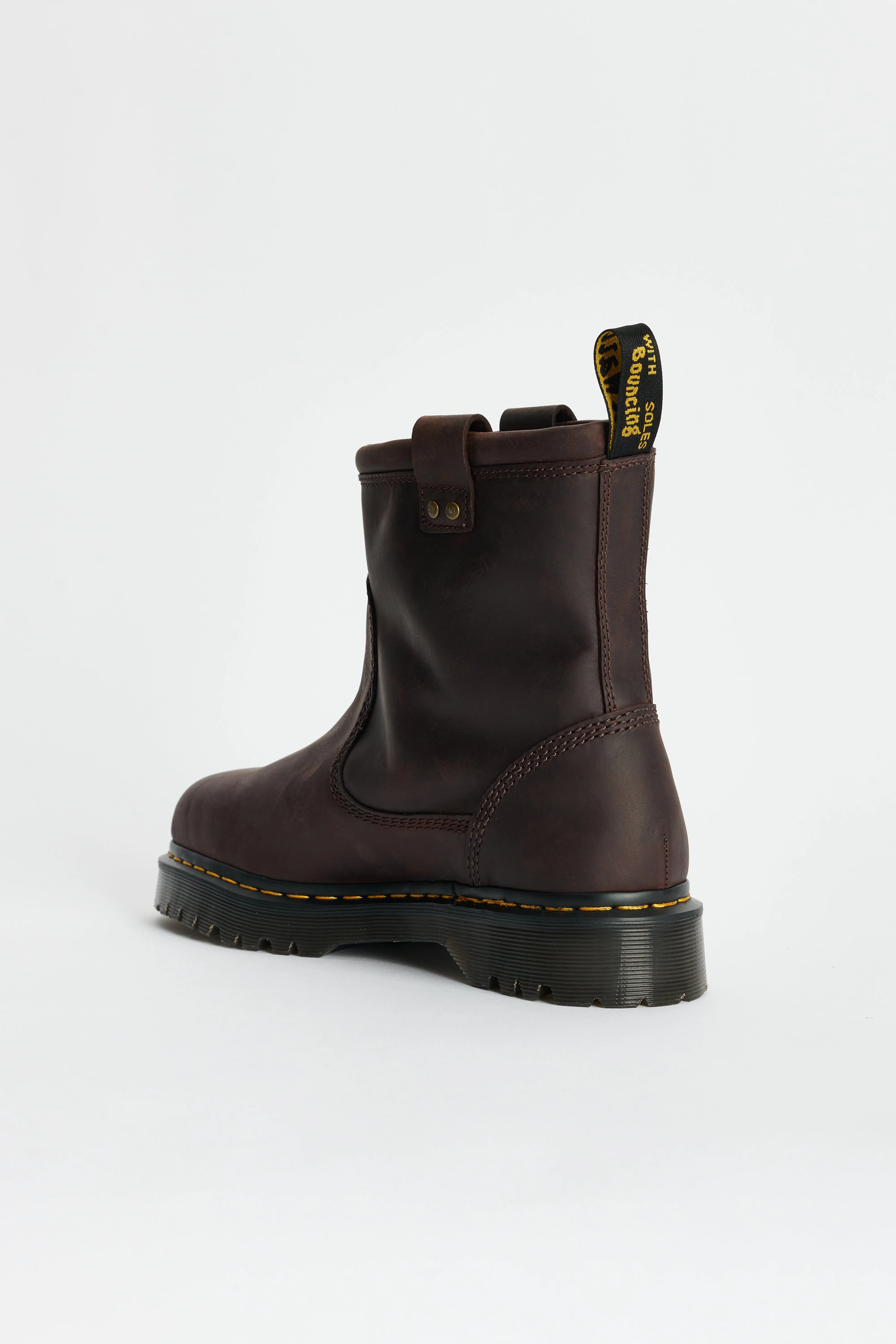 Dr Martens Anistone Lo Dark Brown Burnished Wax Pull Up