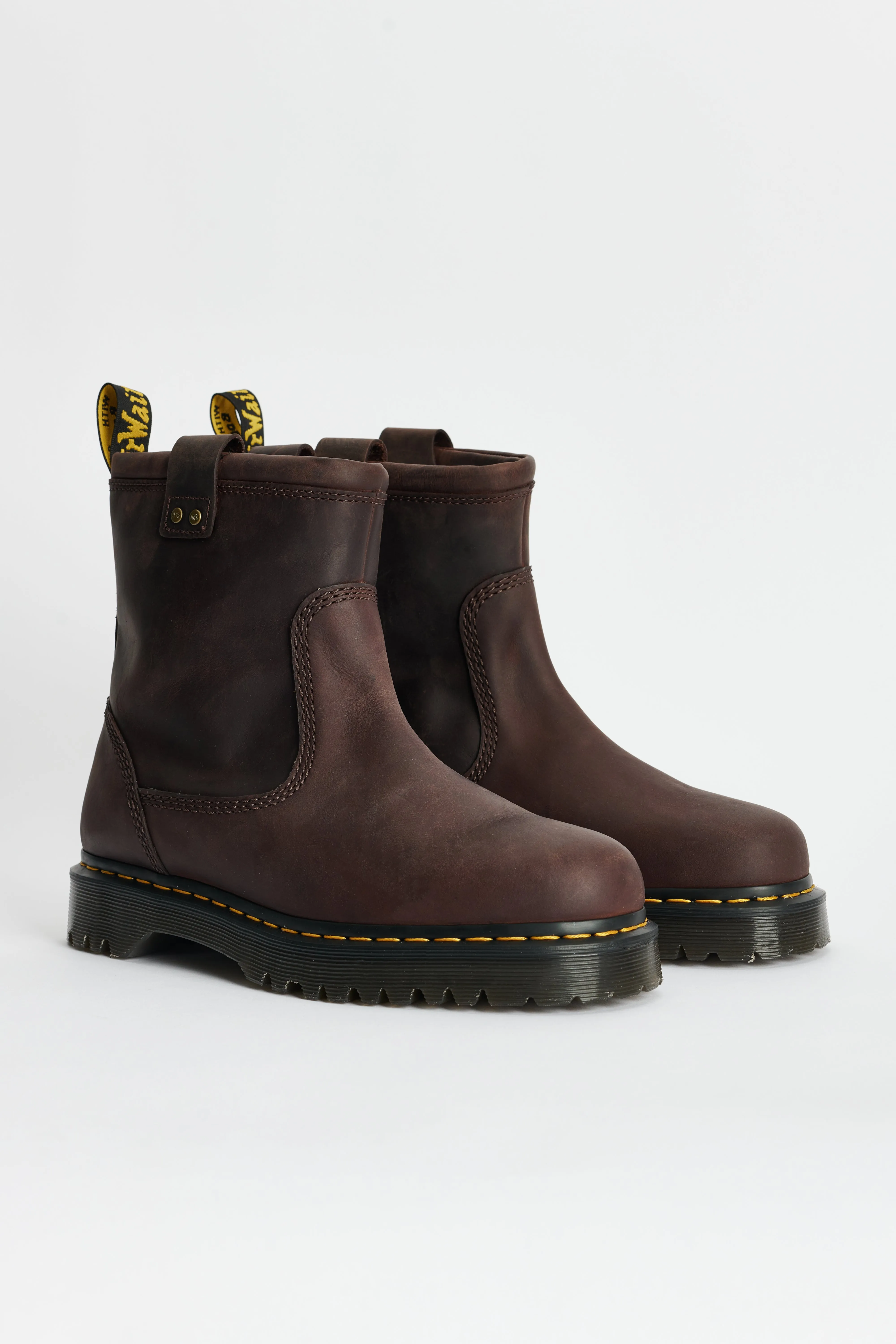 Dr Martens Anistone Lo Dark Brown Burnished Wax Pull Up