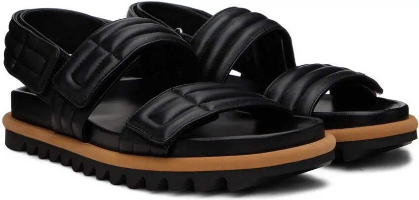 Dries Van Noten Black Padded Sandals