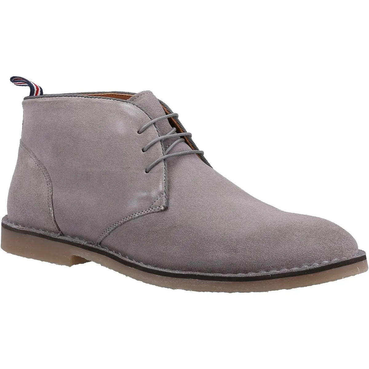 Dune Cash Lace Up Desert Boots Grey