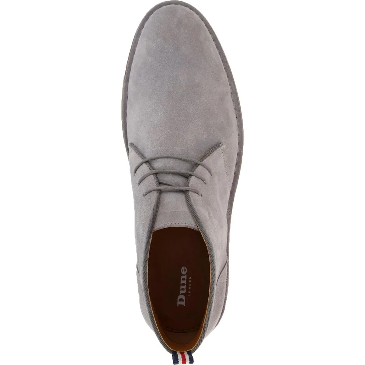 Dune Cash Lace Up Desert Boots Grey