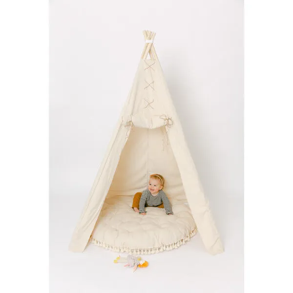 E&E Ethan Roll-Down Play Tent, Natural