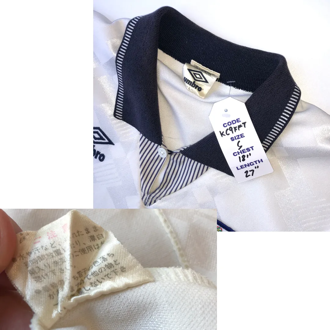England 1990 Original Umbro Home Football Shirt Youth Large/Mens Small