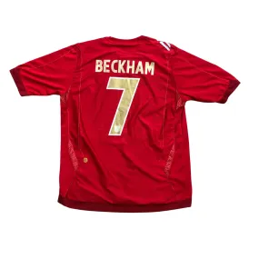 England 2006/2008 Beckham Original Umbro Away Football Shirt Large