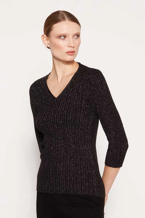 Escorpion LUREX RIB KNIT SWEATER