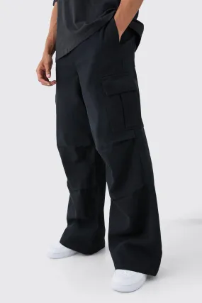 Extreme Baggy Fit Cargo Pants In Black