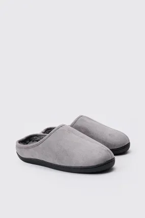 Faux Suede Mule Slippers