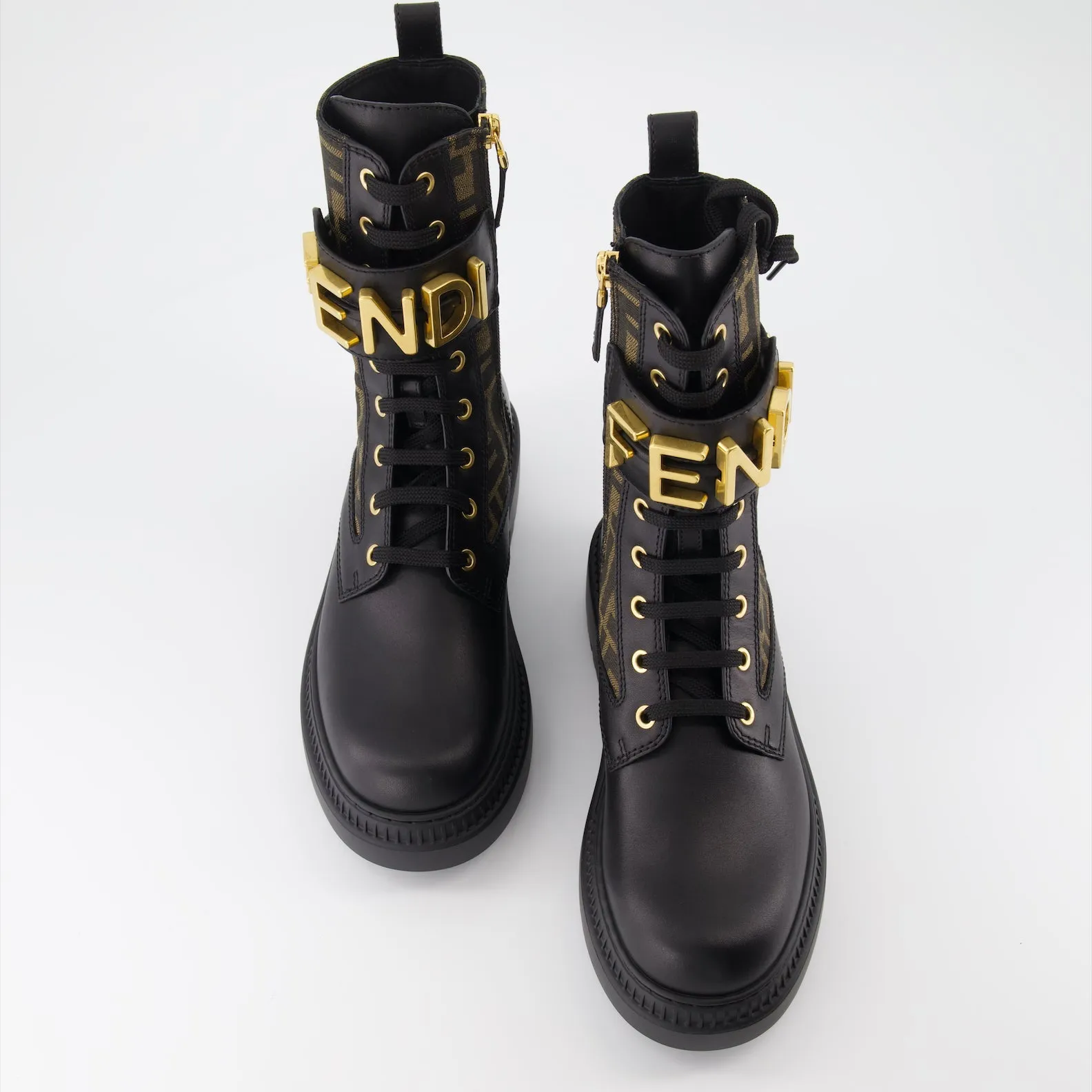 Fendigraphy Leather Boots