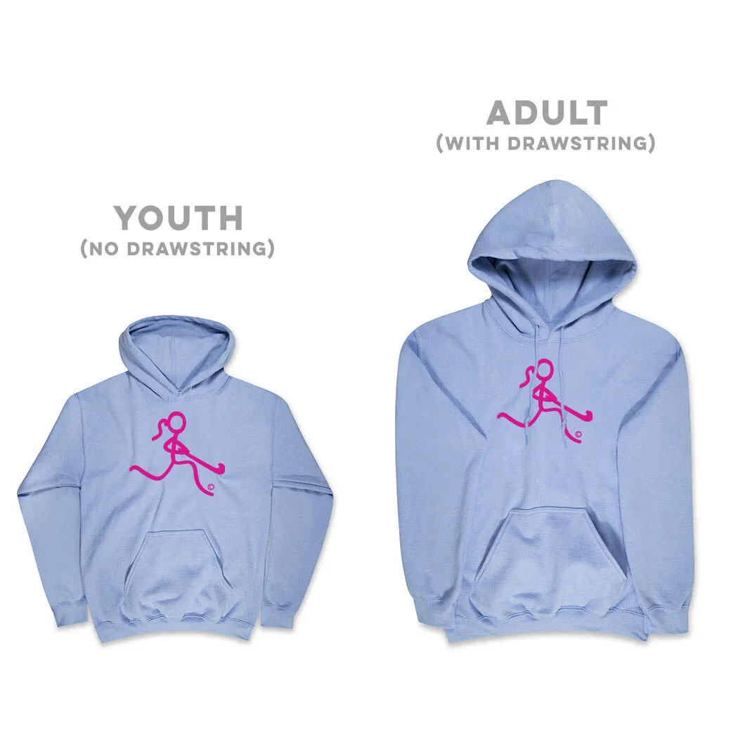Field Hockey Hooded Sweatshirt - Neon Field Hockey Girl 