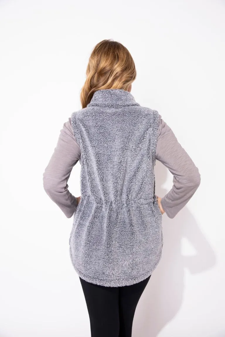 FINAL SALE Escape by Habitat 31003 Sherpa Fleece Cozy Stand Collar Vest