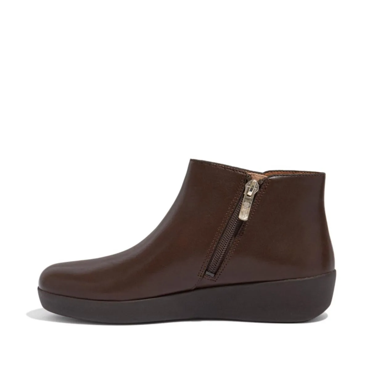 Fit Flop Sumi Leather Ankle Boots Chocolate Brown