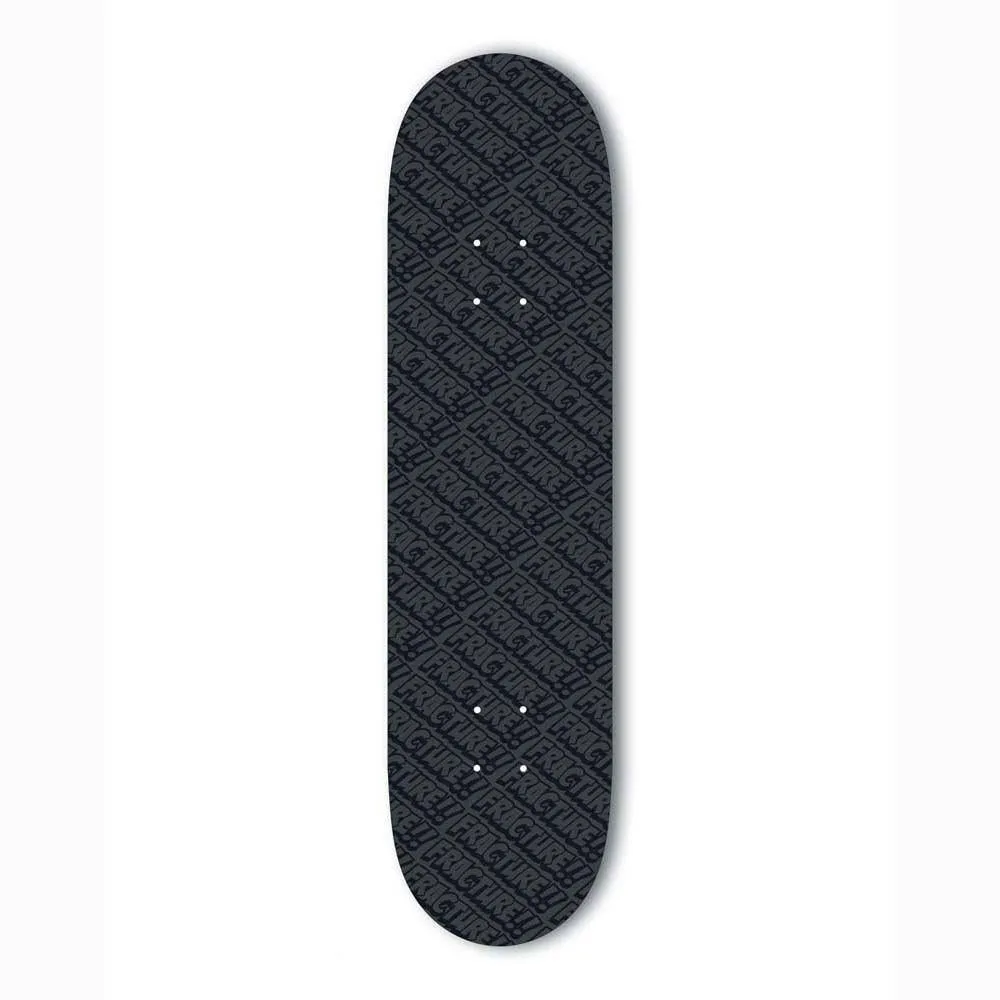 Fracture Skateboards All Over Comic Skateboard Deck Black 8.25