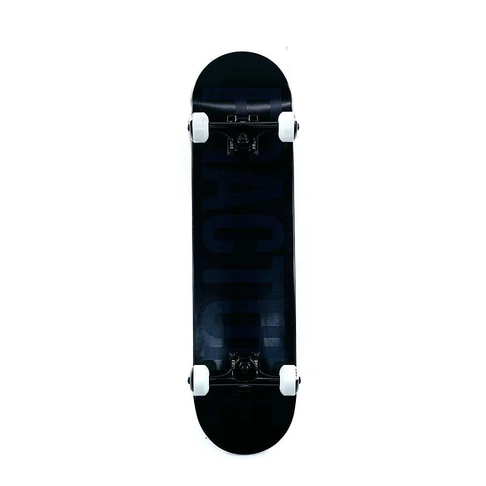Fracture Skateboards Fade Black Mini Factory Complete Skateboard 7.25