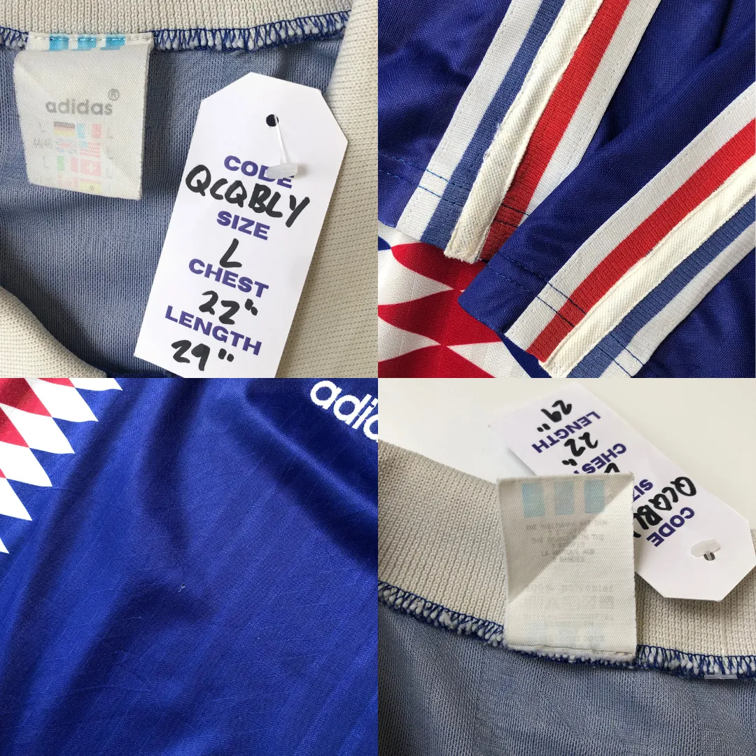 France Original 2000/2002 Adidas Home Football Shirt Large