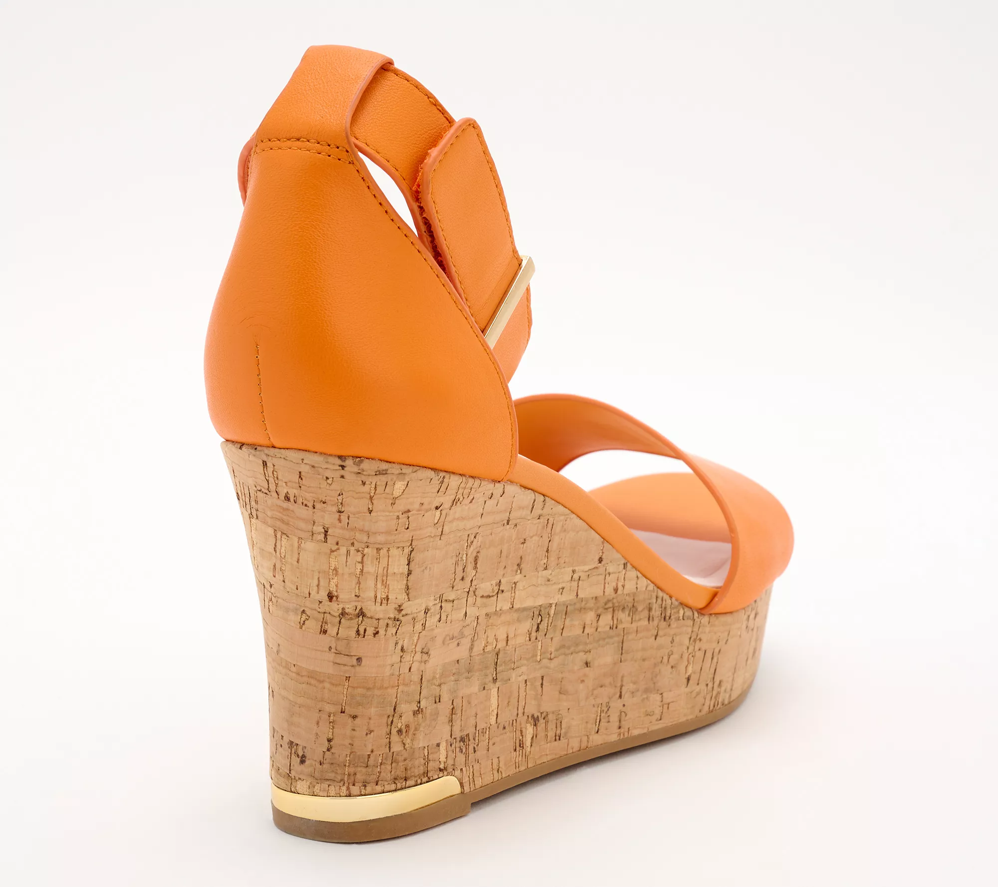 Franco Sarto Leather Wedge Sandals - Clemens Cork