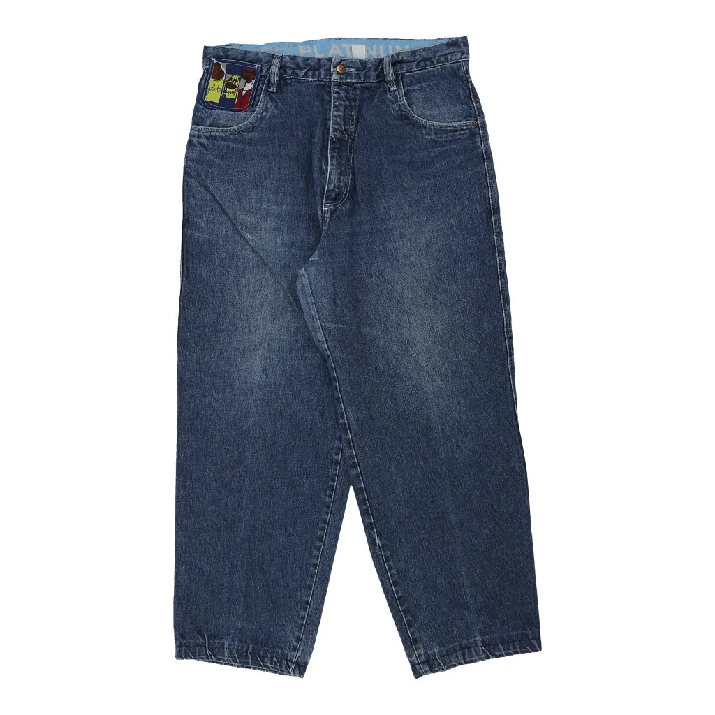 Fubu Graphic Jeans - 36W 31L Dark Wash Cotton