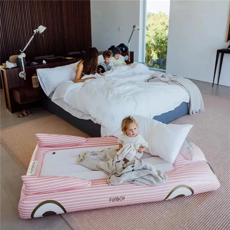Funboy - Kids Pink Inflatable Travel Bed & Mattress