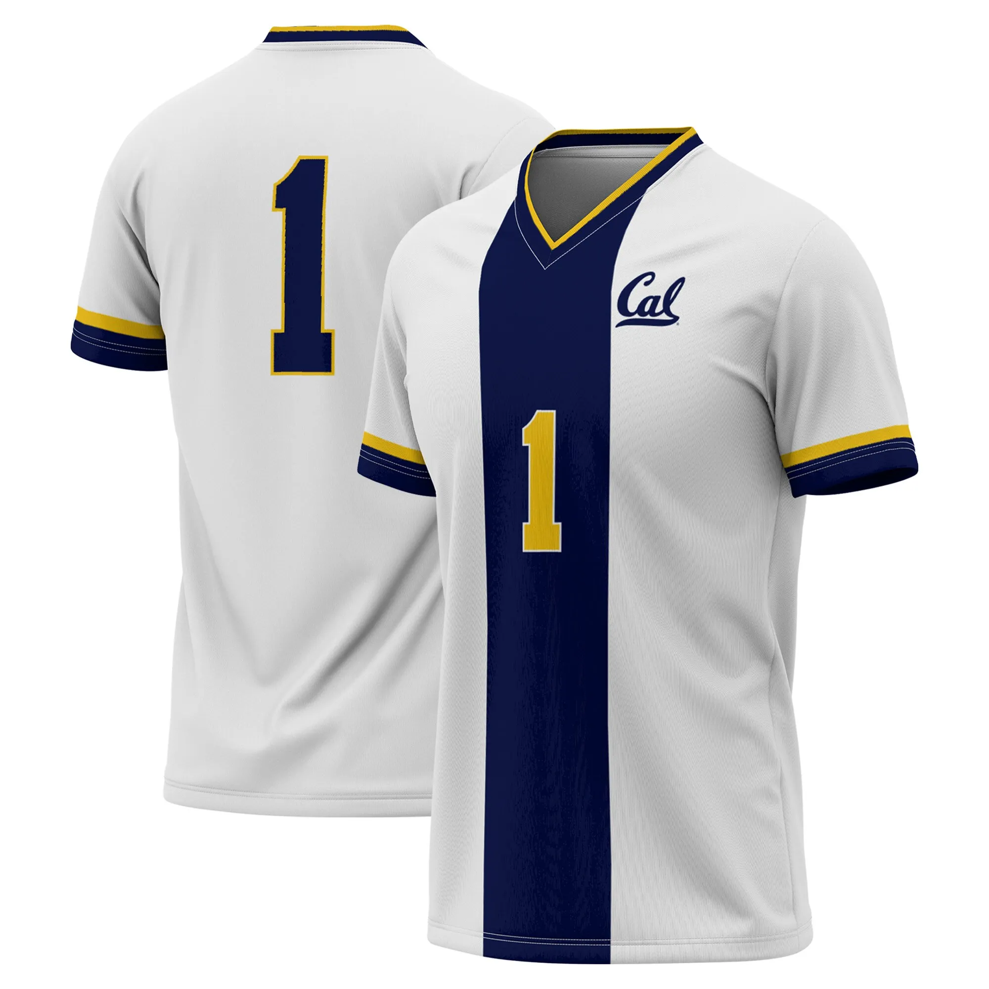 GameDay Greats #1 Cal Bears Youth White Lightweight Soccer Fashion Jersey