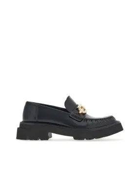 Gancinibuckle Leather Loafers