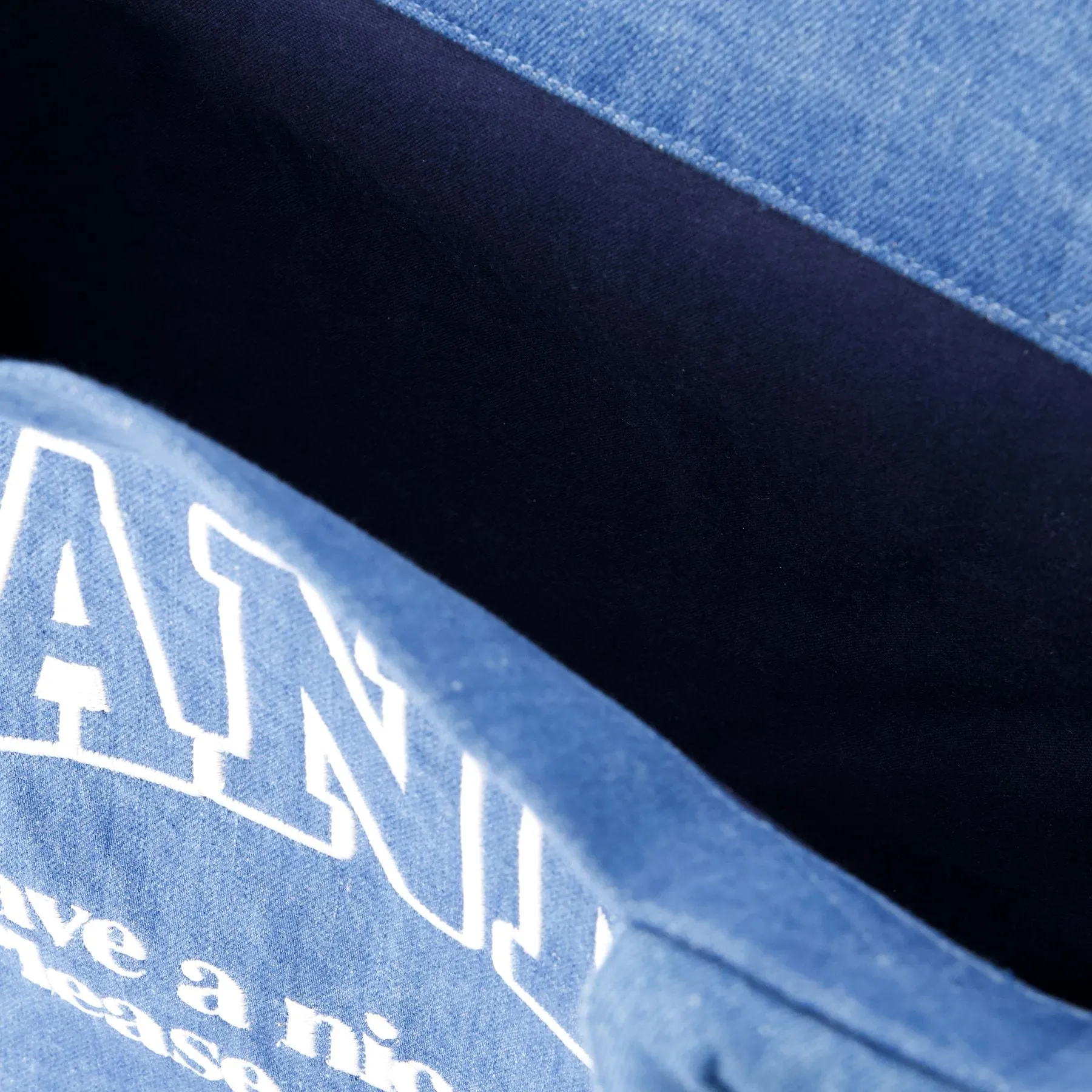 Ganni  Large Easy Tote Bag - Ganni - Cotton - Denim