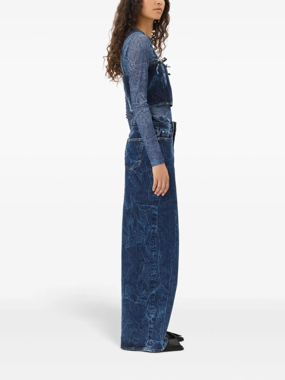 Ganni Wide Leg Denim Jeans
