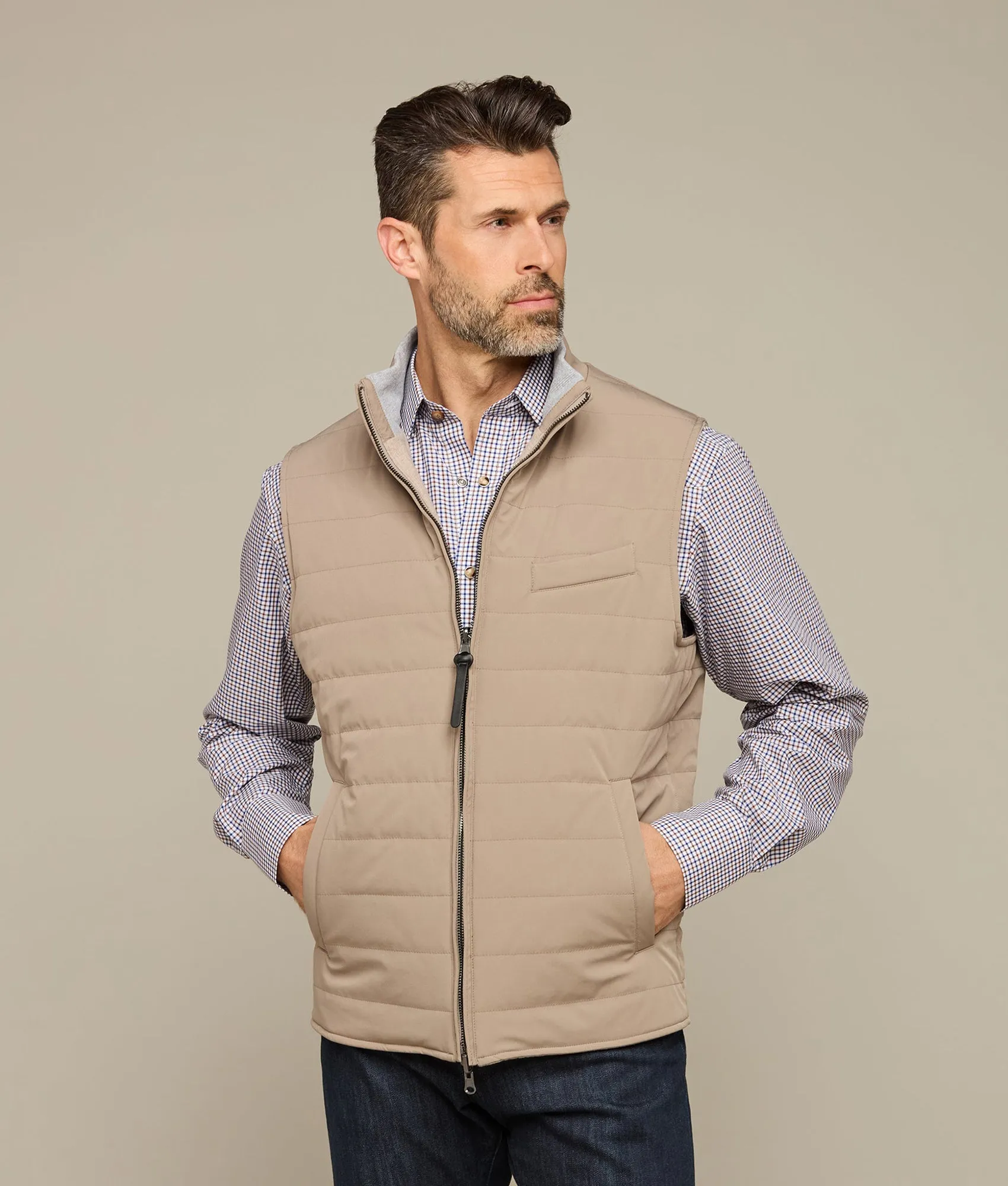 Gilroy Reversible Vest :: Oatmeal