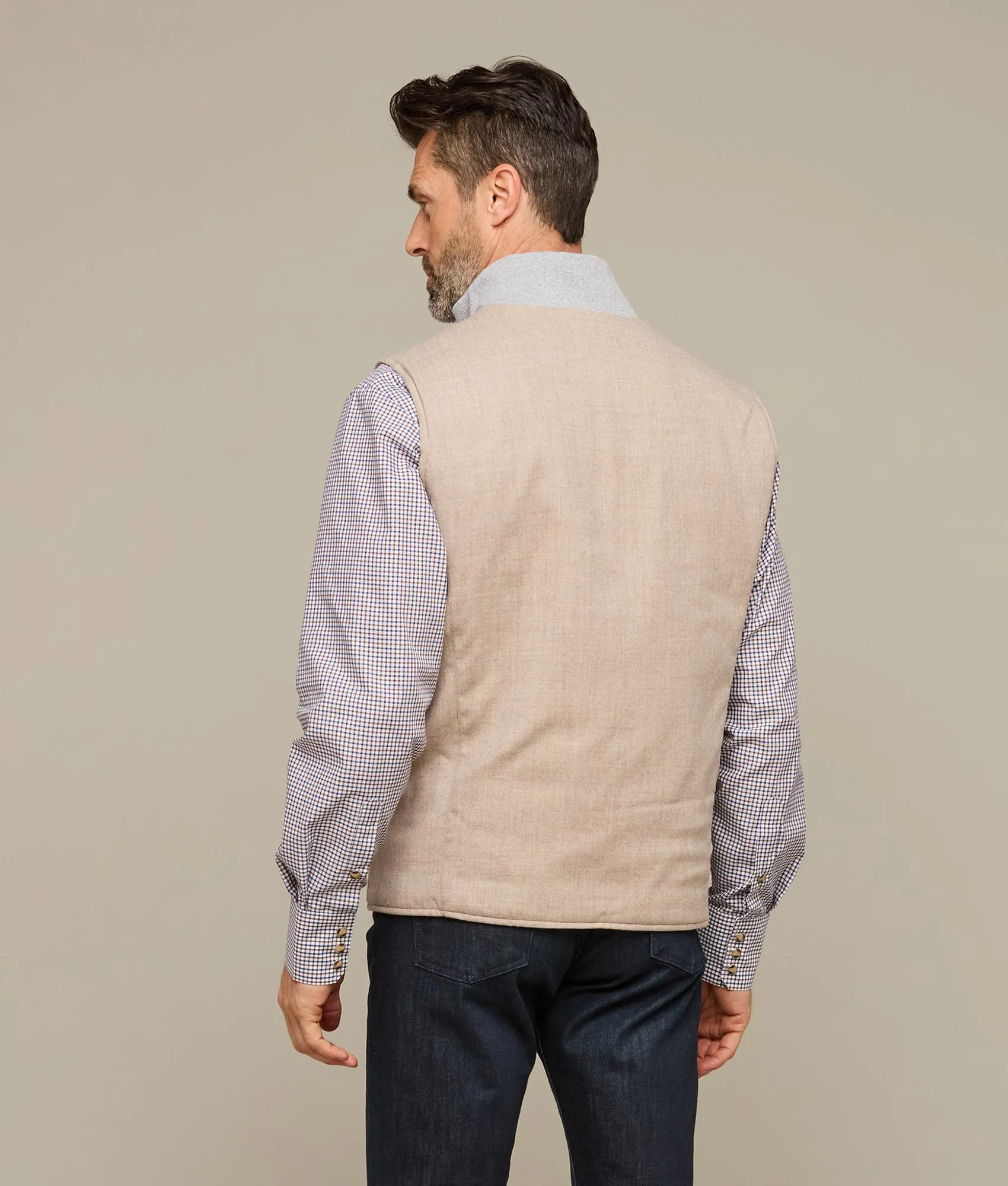 Gilroy Reversible Vest :: Oatmeal