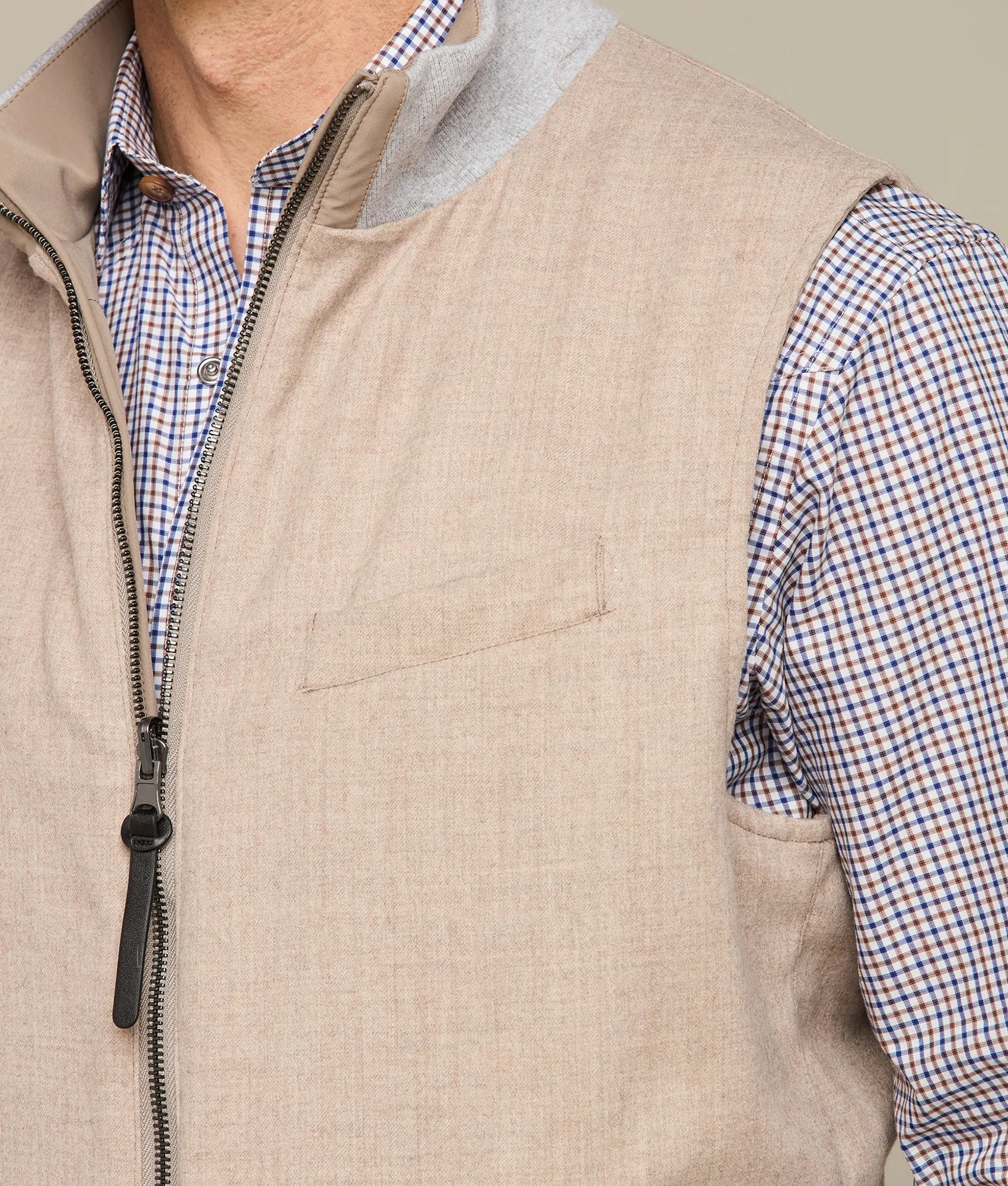 Gilroy Reversible Vest :: Oatmeal