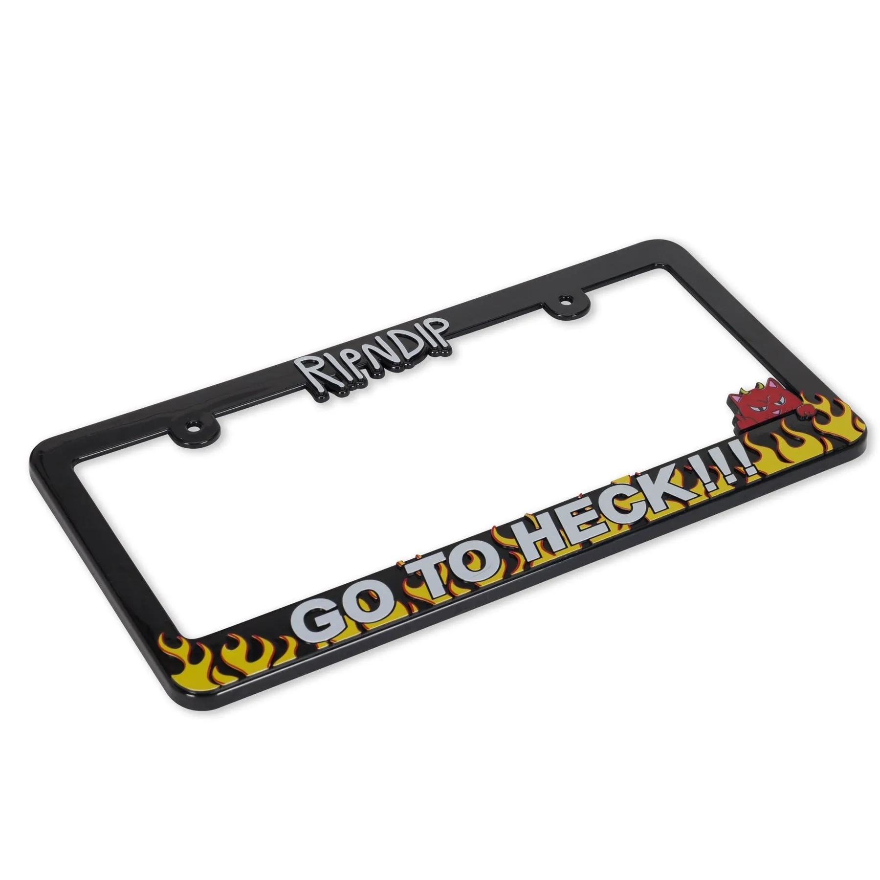 Go To Heck License Plate (Black/Red)