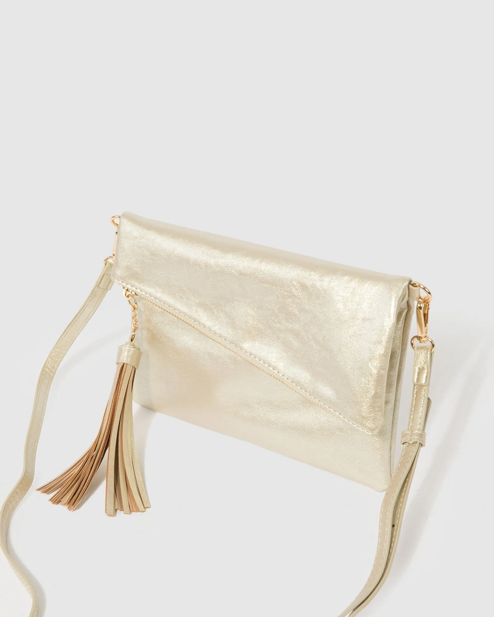 Gold Gabi Wave Clutch Bag