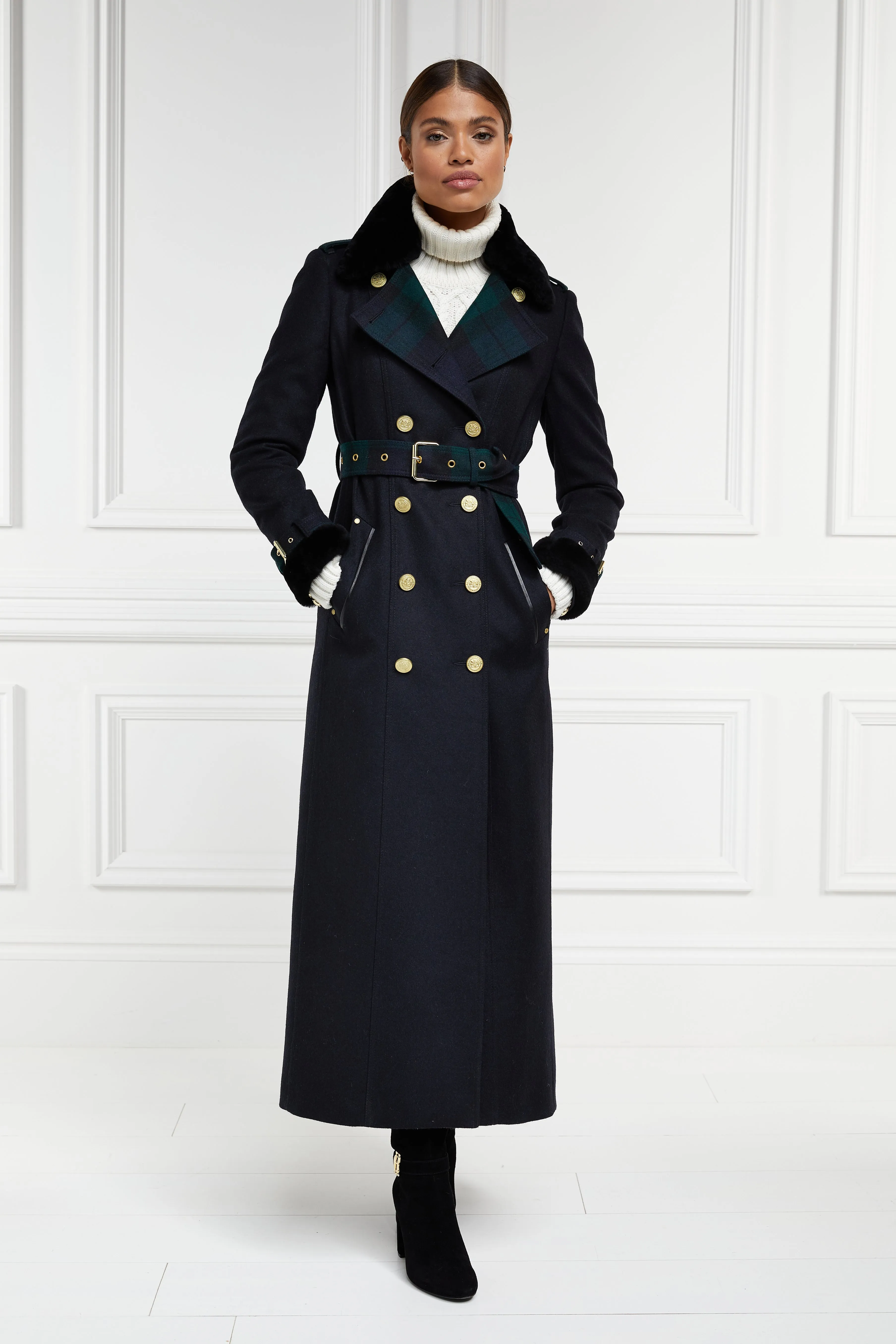 Gold Label Trench (Soft Navy Blackwatch)