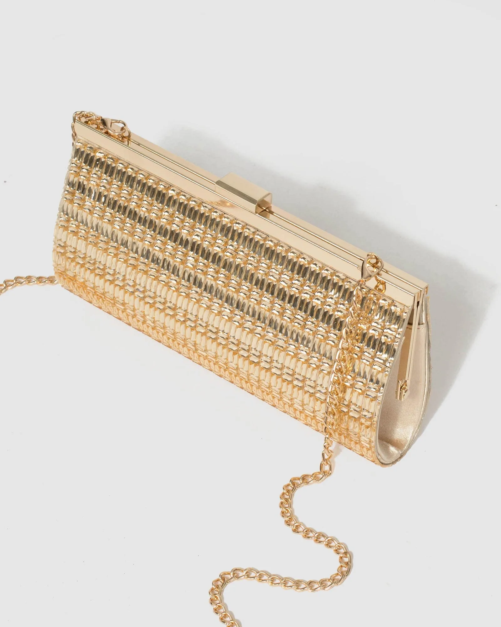 Gold Liza Sparkle Clutch Bag