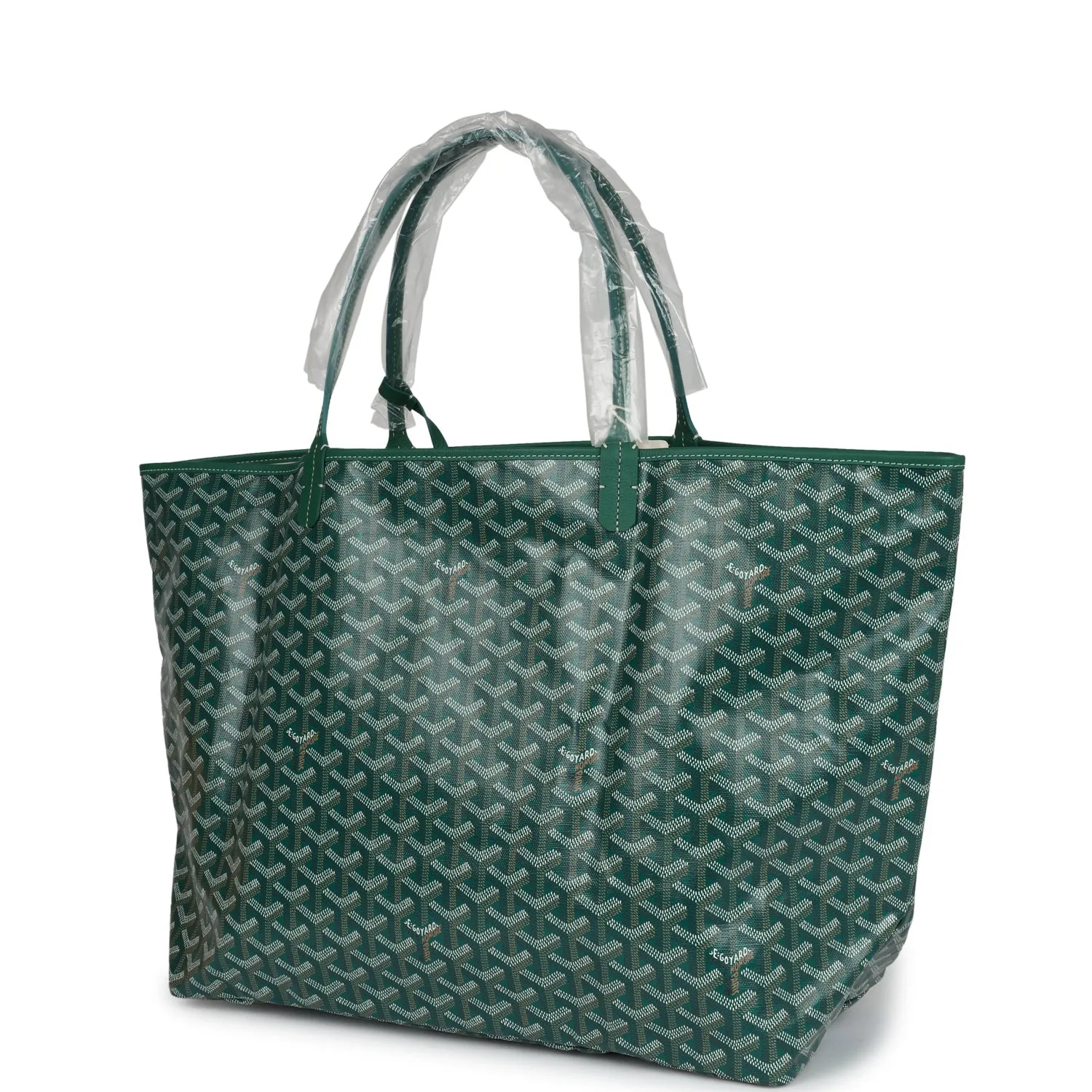 Goyard Goyardine Green St. Louis GM Tote Bag Palladium Hardware