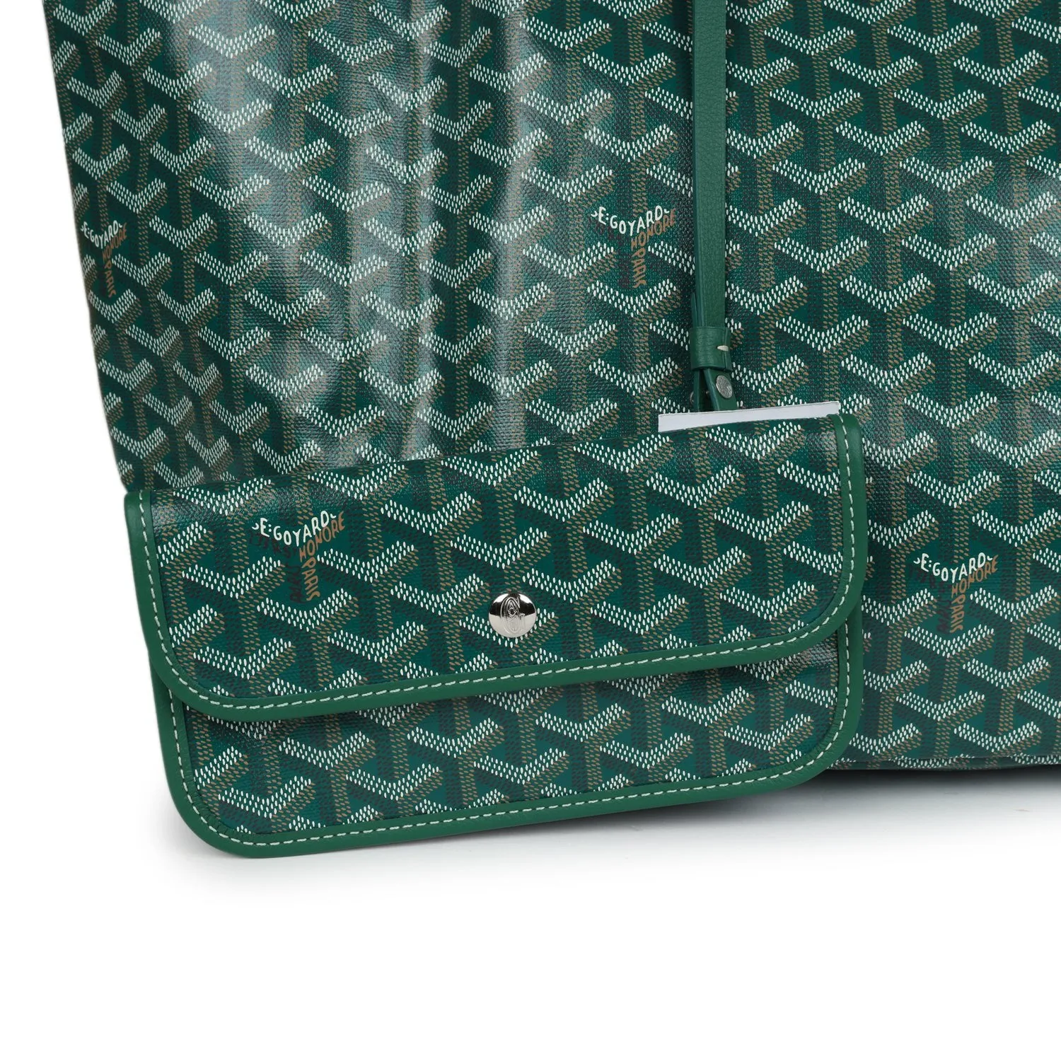 Goyard Goyardine Green St. Louis GM Tote Bag Palladium Hardware