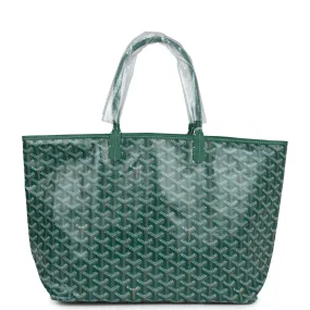 Goyard Goyardine Green St. Louis PM Tote Bag Palladium Hardware