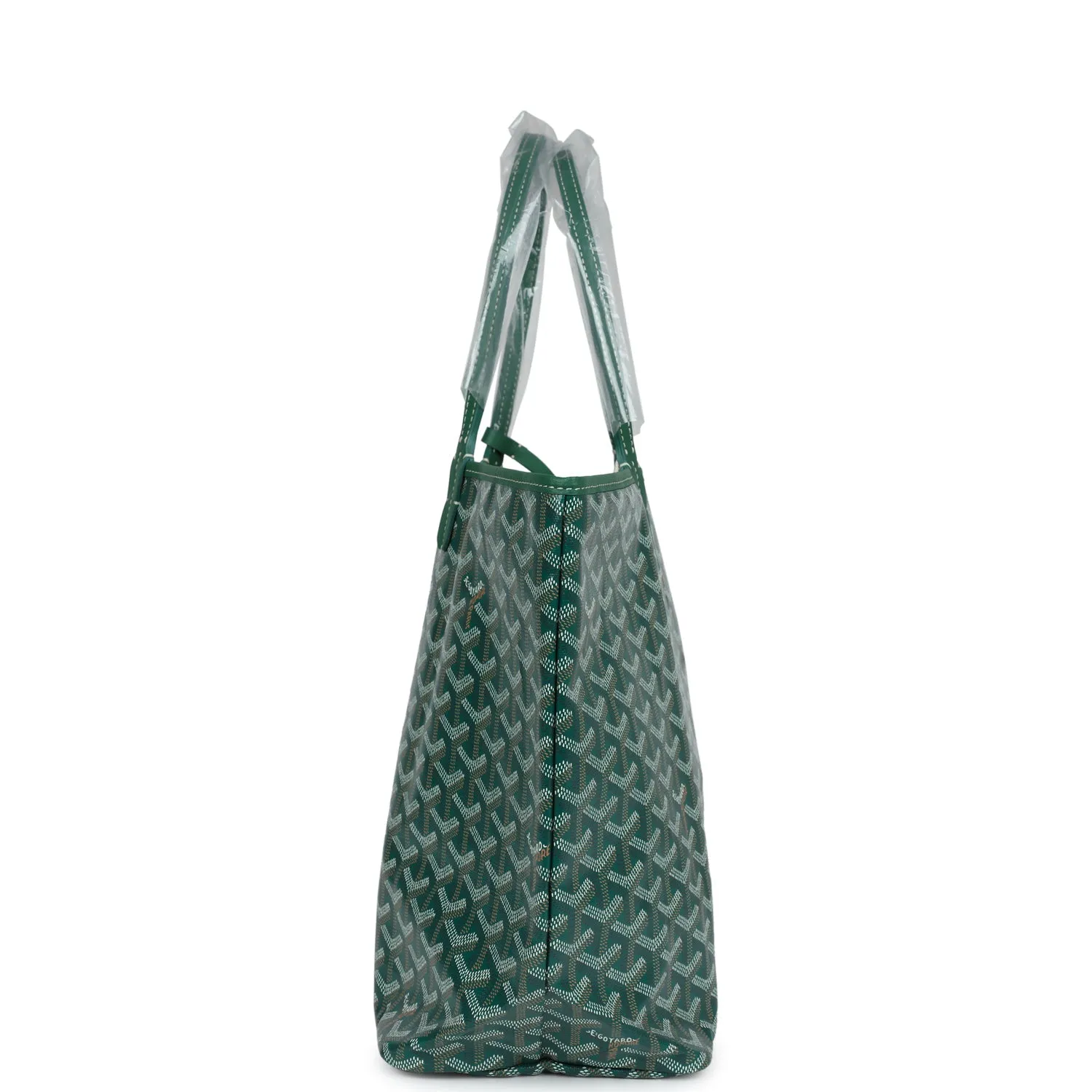 Goyard Goyardine Green St. Louis PM Tote Bag Palladium Hardware