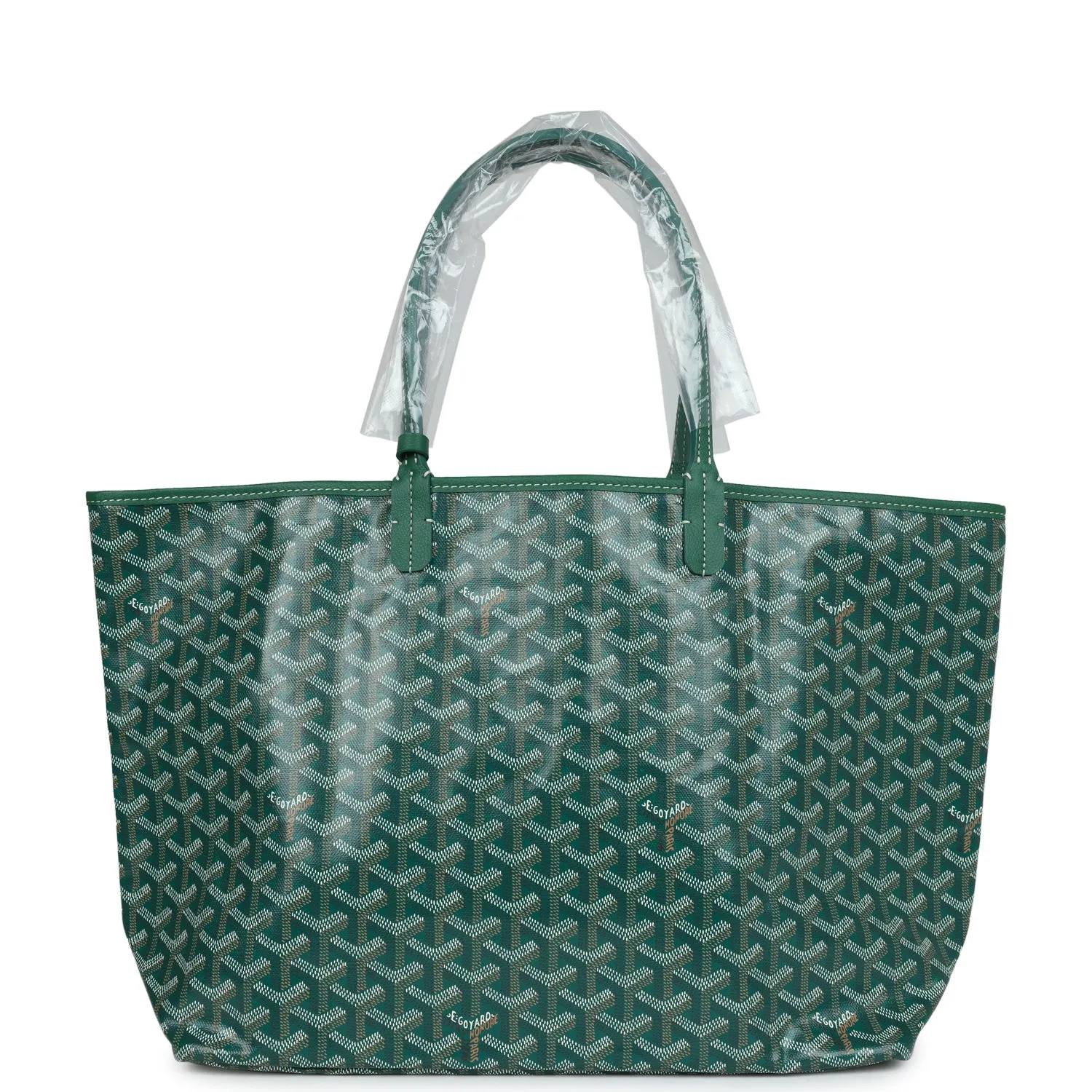 Goyard Goyardine Green St. Louis PM Tote Bag Palladium Hardware