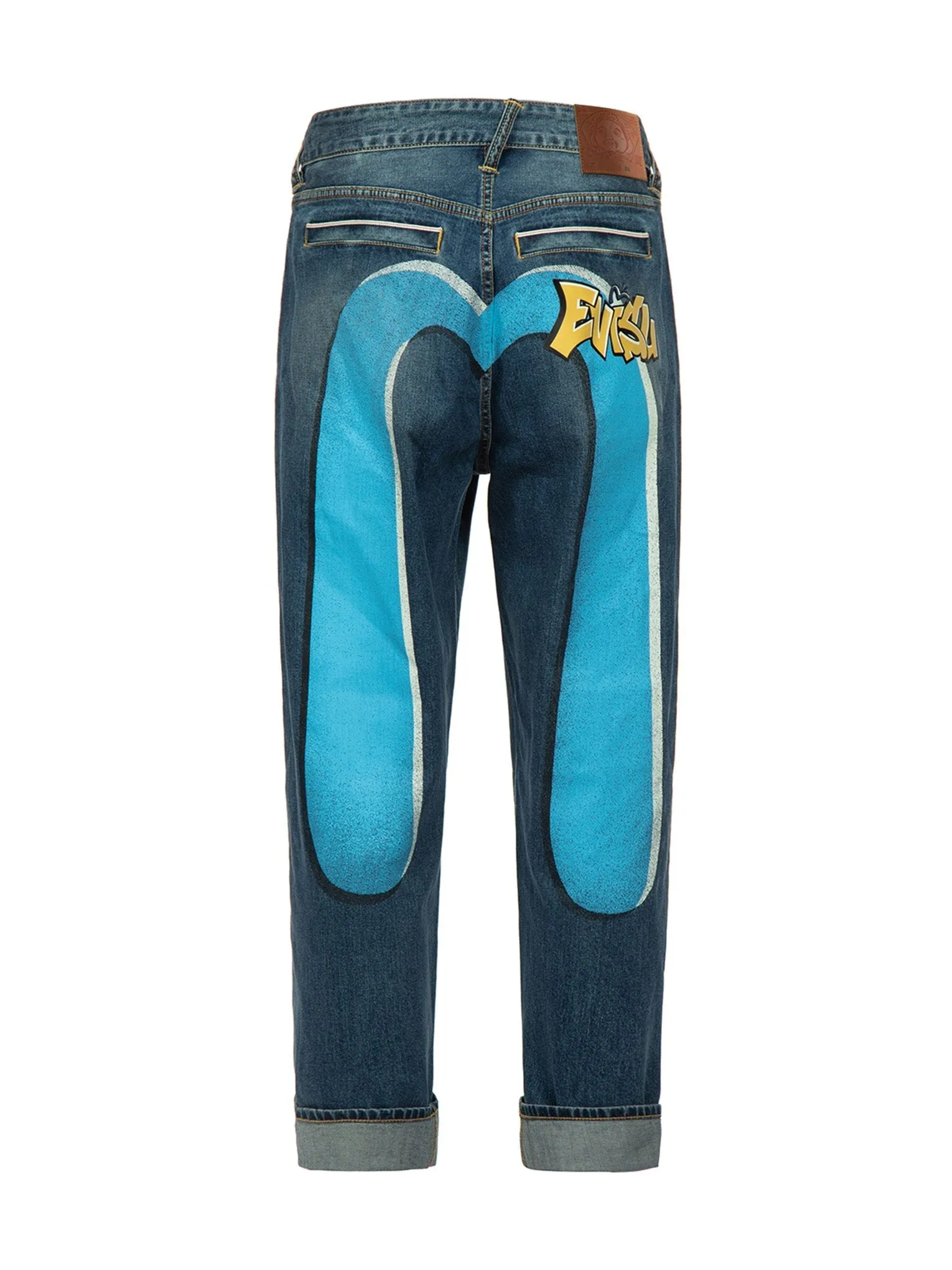 Graffiti Daicock Print Denim Jeans