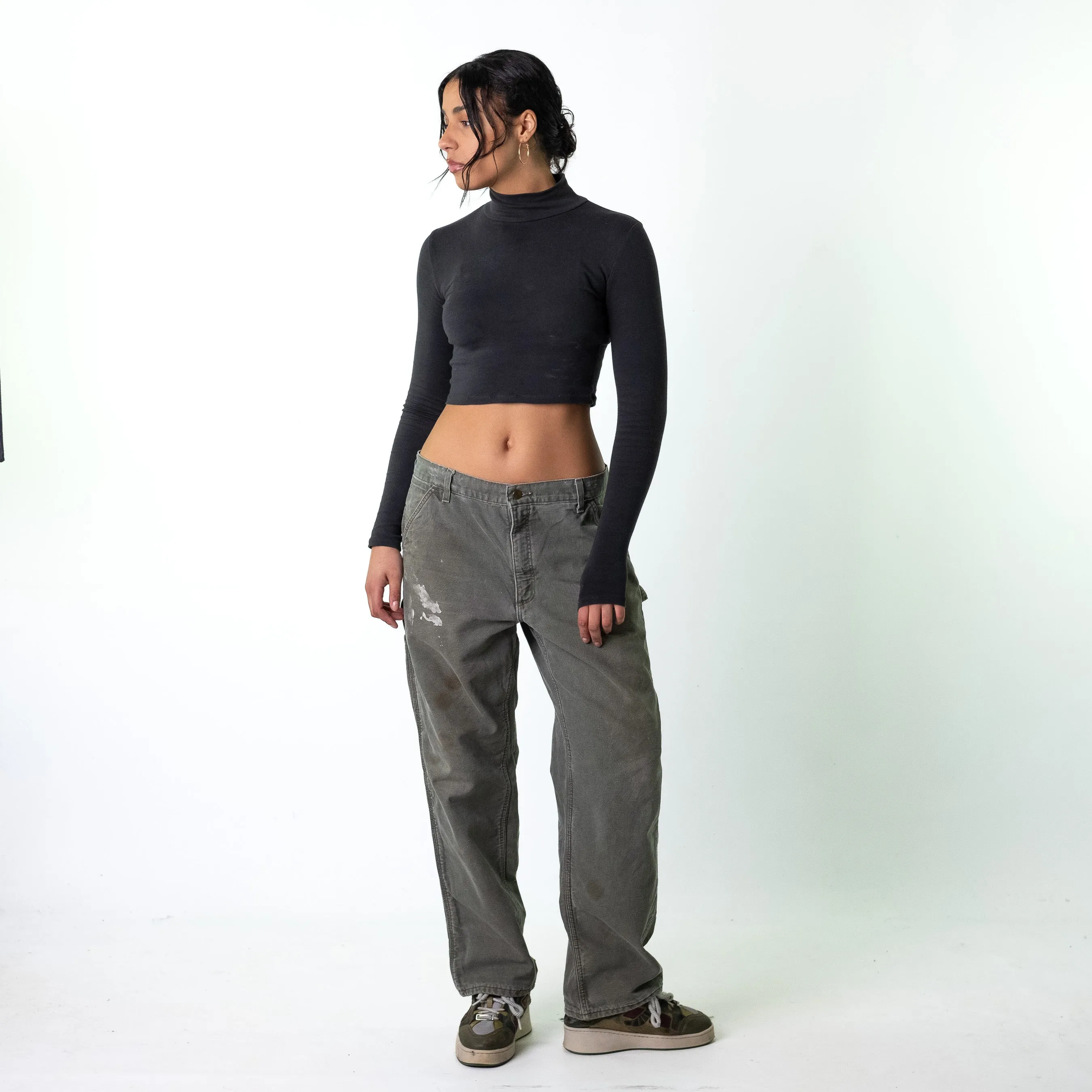 Green 90s Carhartt  Cargo Skater Trousers Pants Jeans (36x30)