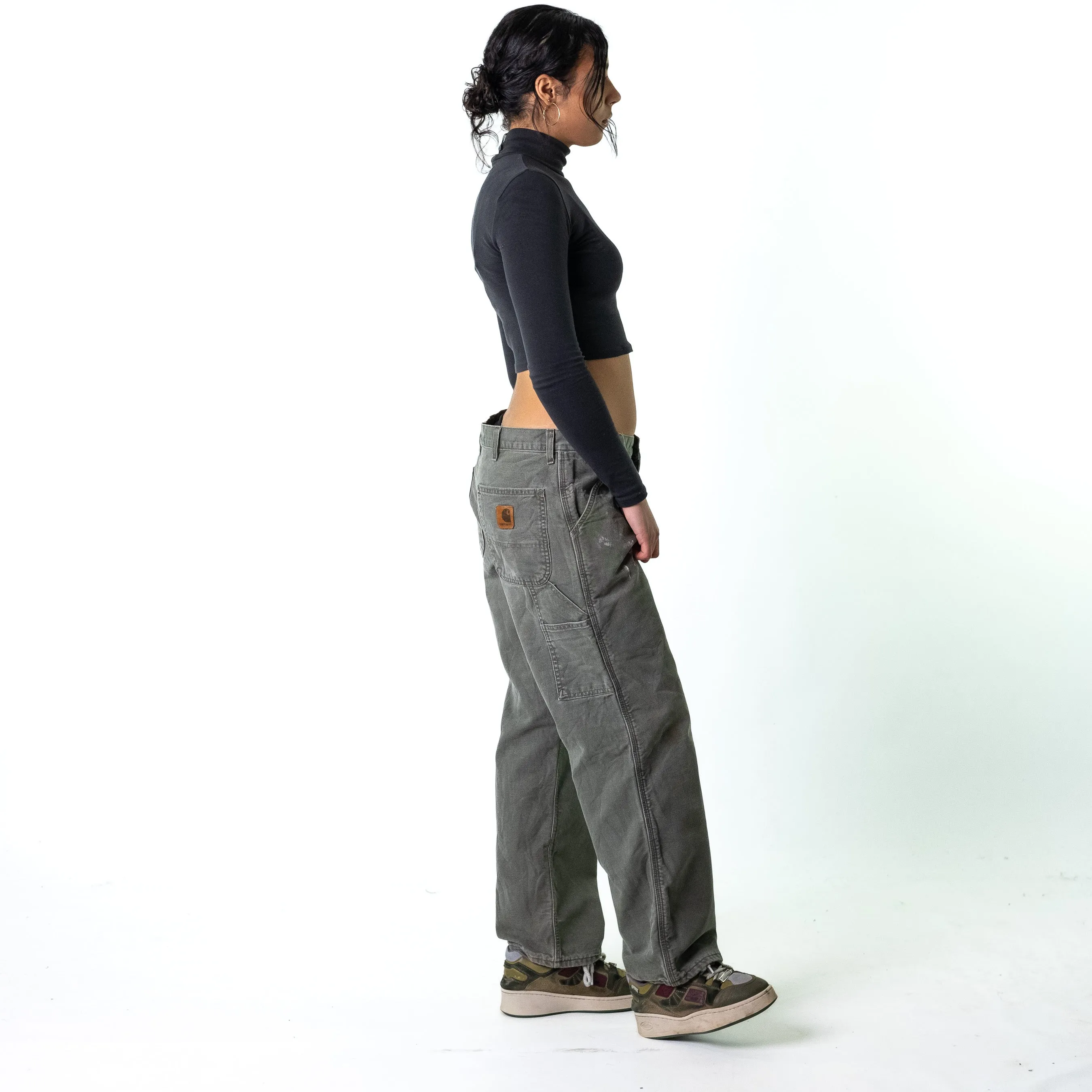 Green 90s Carhartt  Cargo Skater Trousers Pants Jeans (36x30)