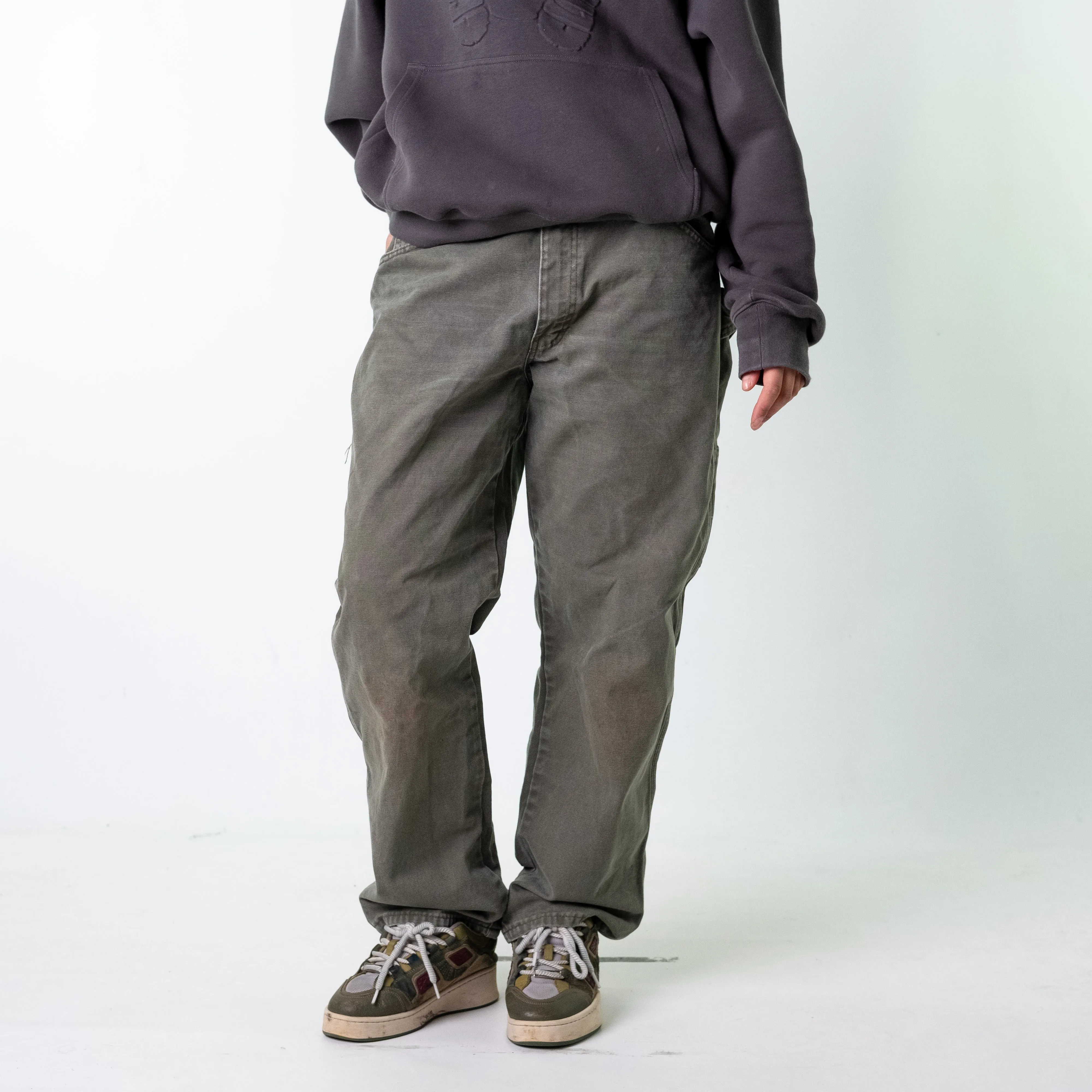 Green 90s Dickies  Cargo Skater Trousers Pants Jeans (35x30)