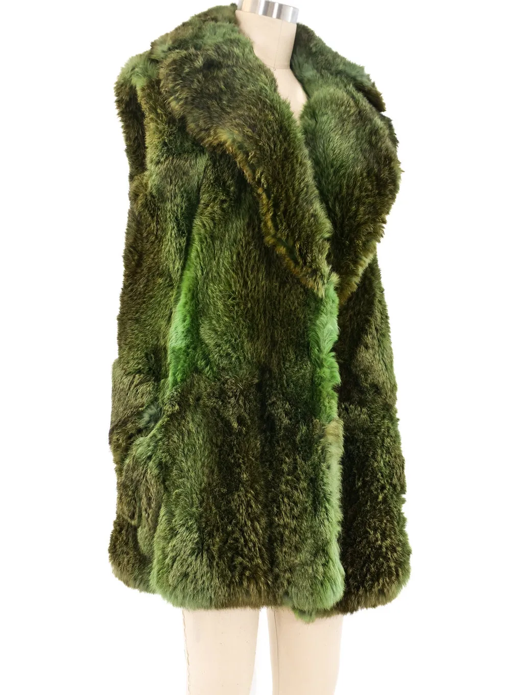 Green Fox Fur Vest
