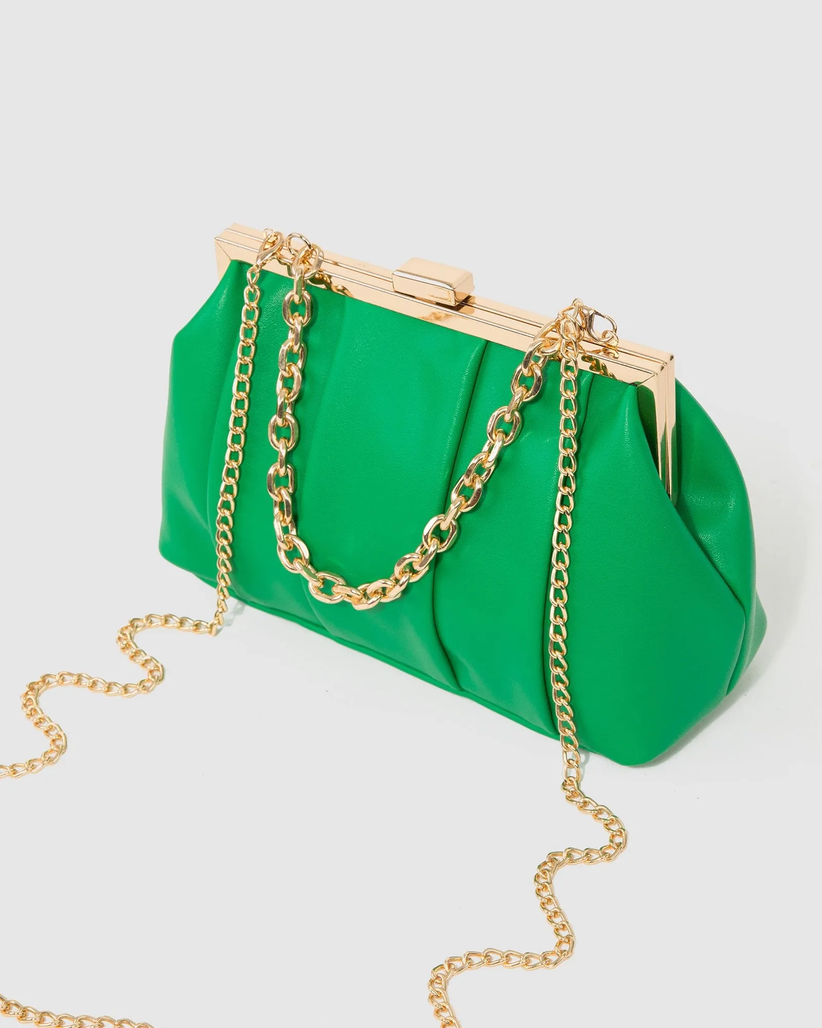 Green Madison Frame Clutch Bag