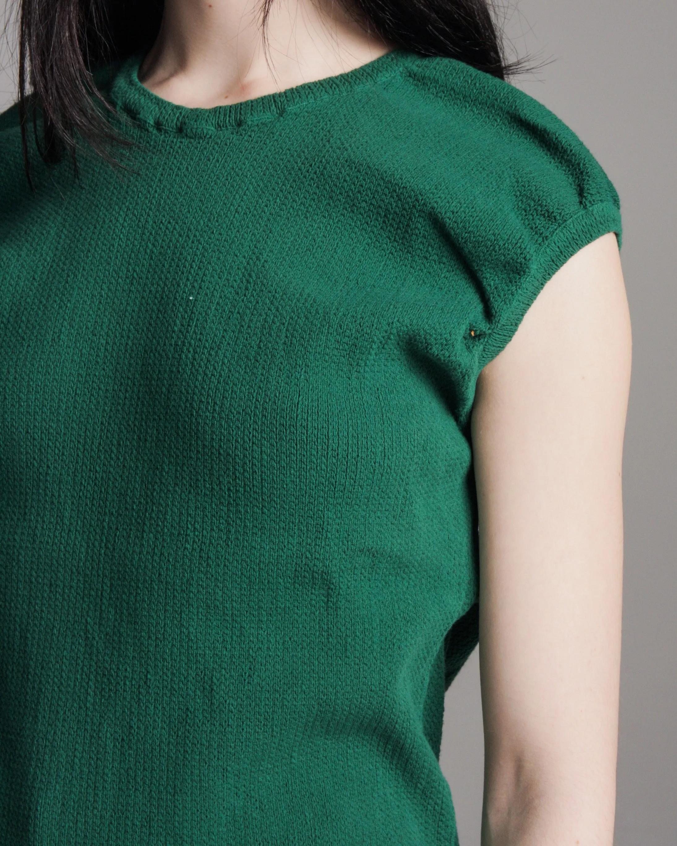 Green Sleeveless Knit Top