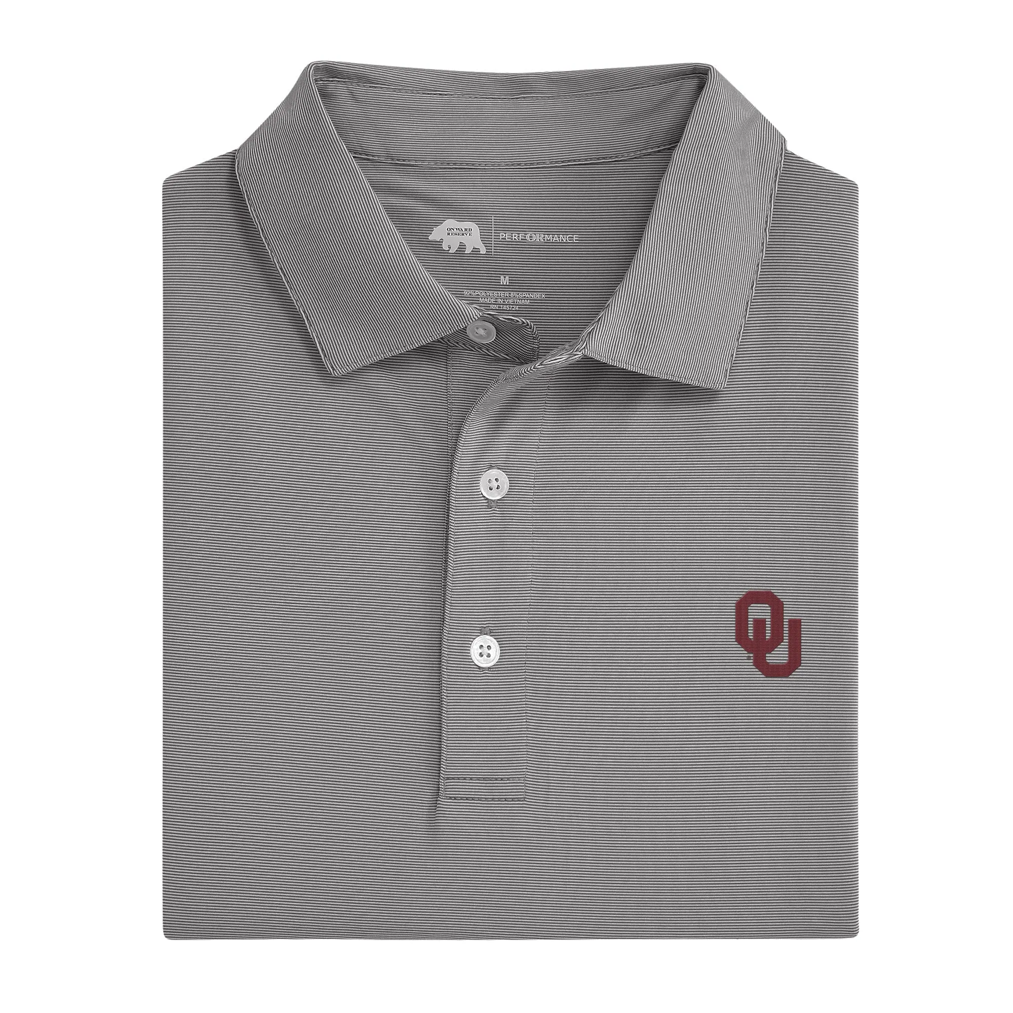 Hairline Stripe OU Performance Polo