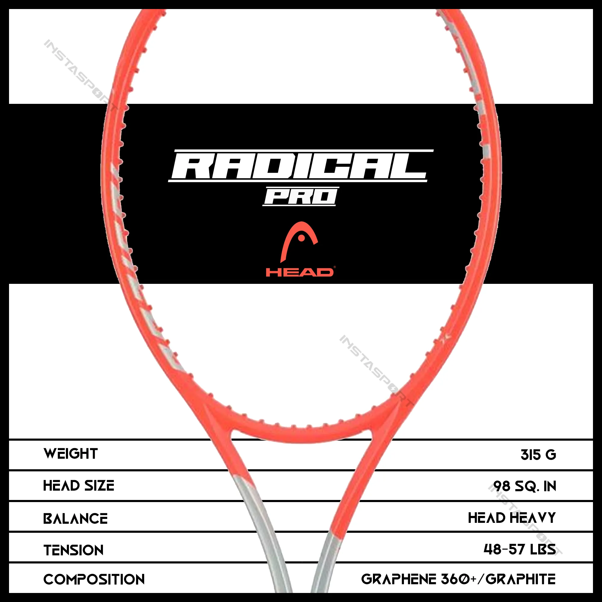 Head Radical Pro Tennis Racquet